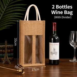Natural Jute Fiber Bottle Bags - Image 6