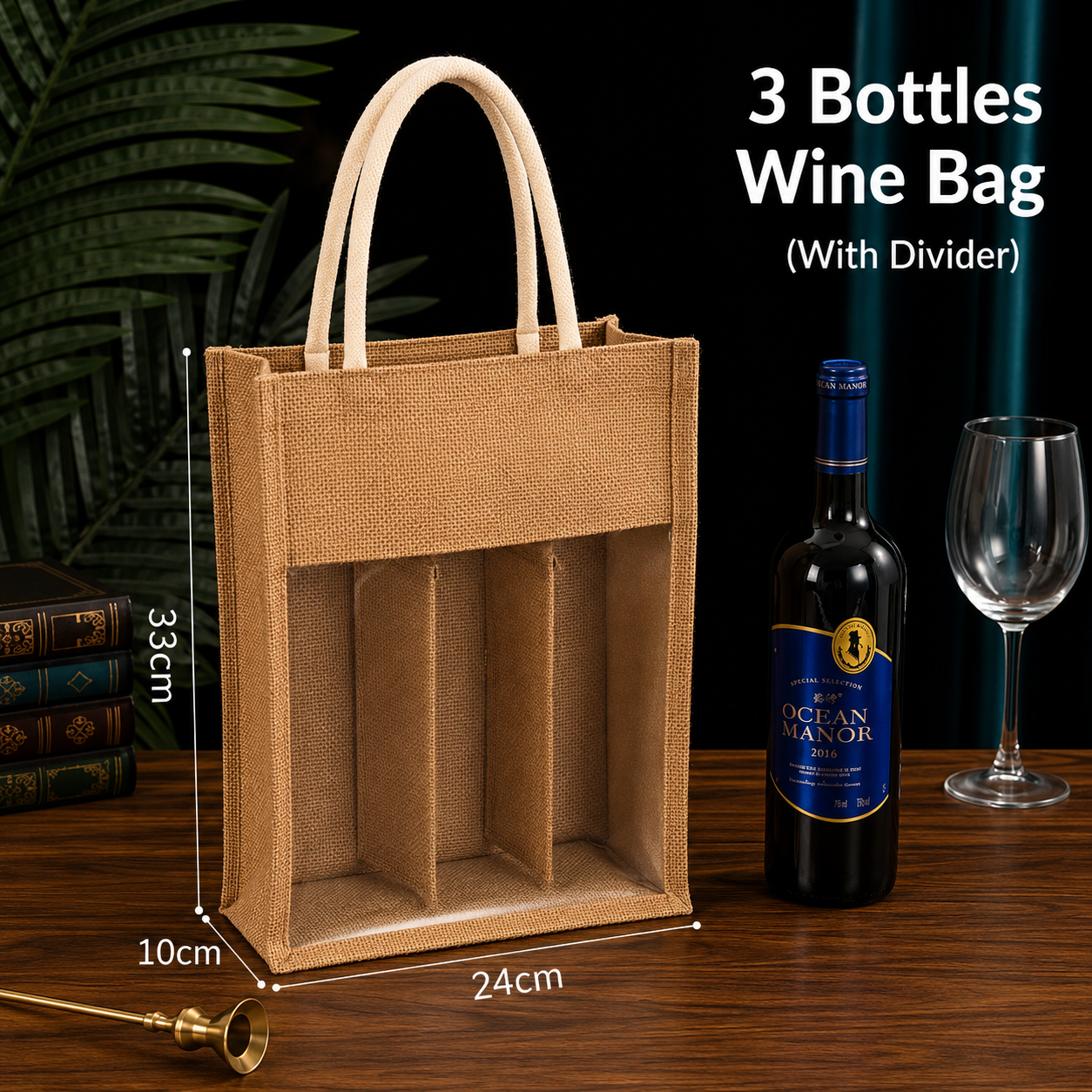 Natural Jute Fiber Bottle Bags - Image 8