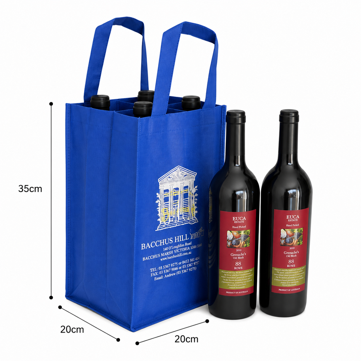Non Woven Four Bottle Bags - Image 2