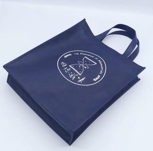 Navy Blue Non Woven Tote Bags