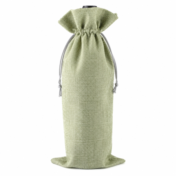 Linen-Look Polyester Single-Bottle Bags