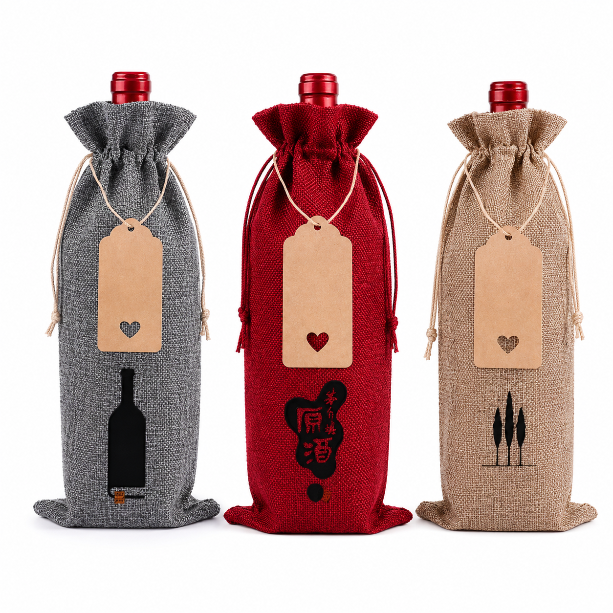 Wine Bottle Bag Paper E - Image 2