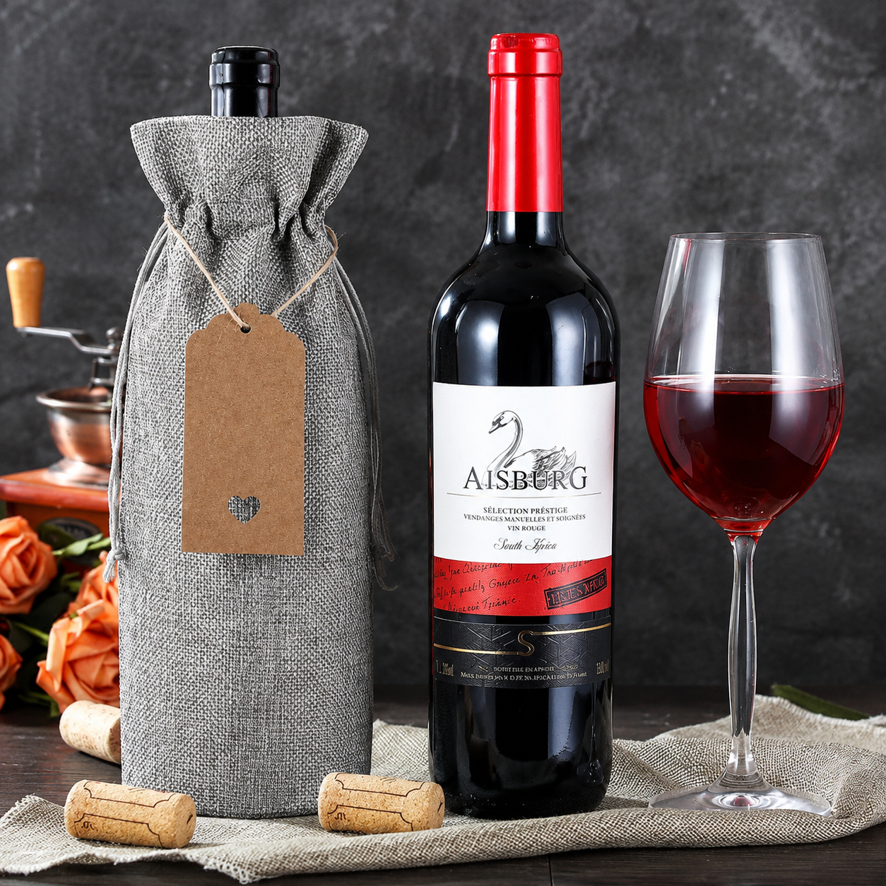 Wine Bottle Bag Paper E - Image 1