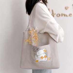 Polyester Cotton Canvas Satchels with Button Closure - Image 4