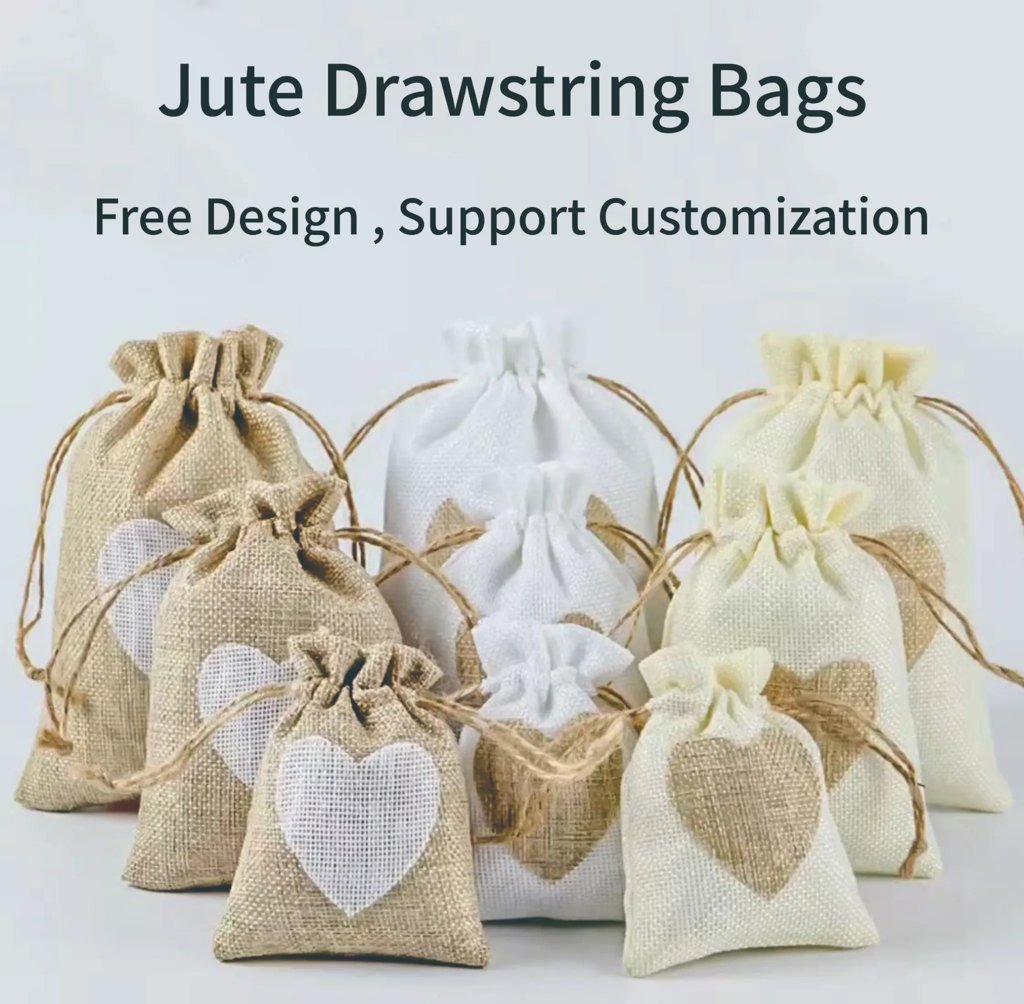 Drawstring Bag Jute J - Image 2