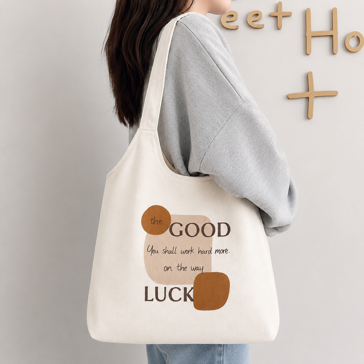 Polyester Cotton Canvas Satchels with Button Closure - Image 2