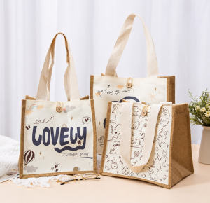 Tote Bag Jute & Canvas I