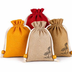 Drawstring Bag Jute Fabric G