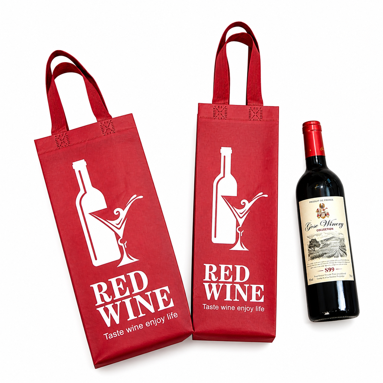 Bulk Non-Woven Bottle Bags - Image 2