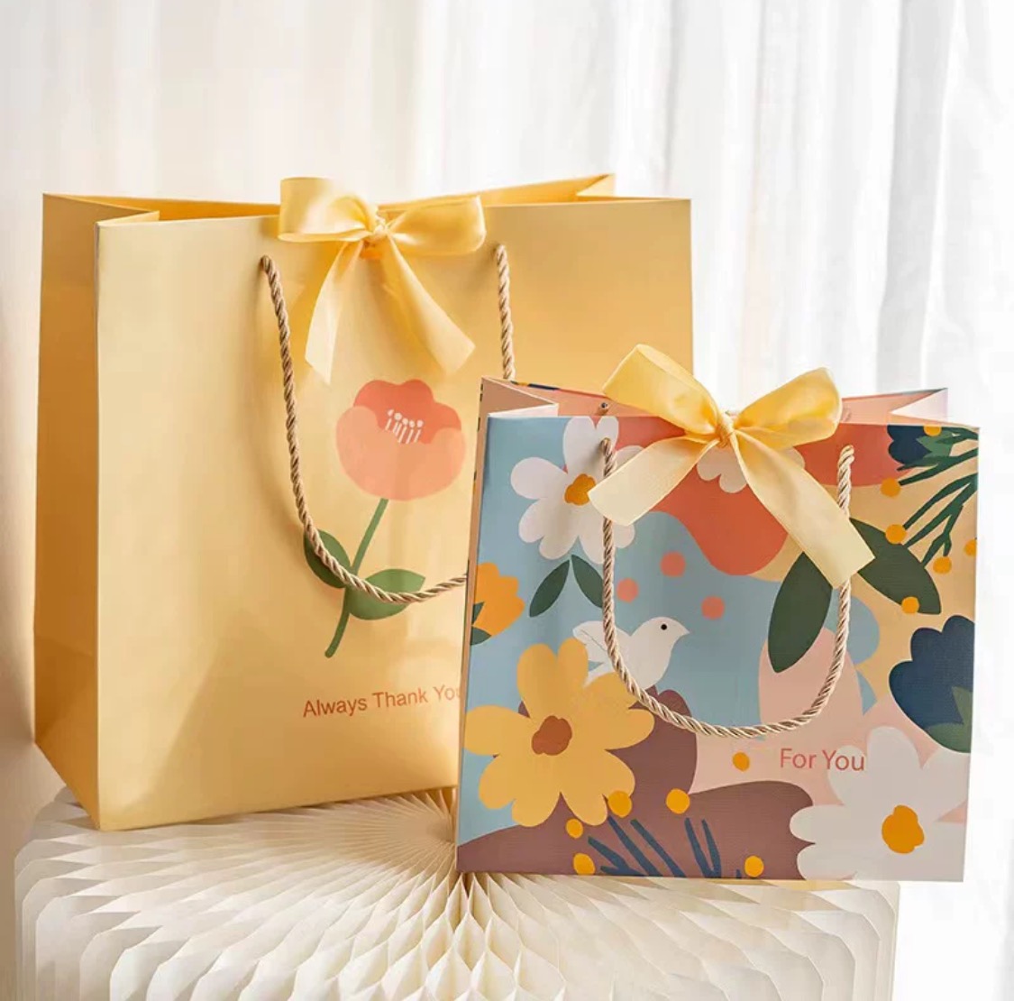 Gift Paper Bags with Ribbons - Image 1