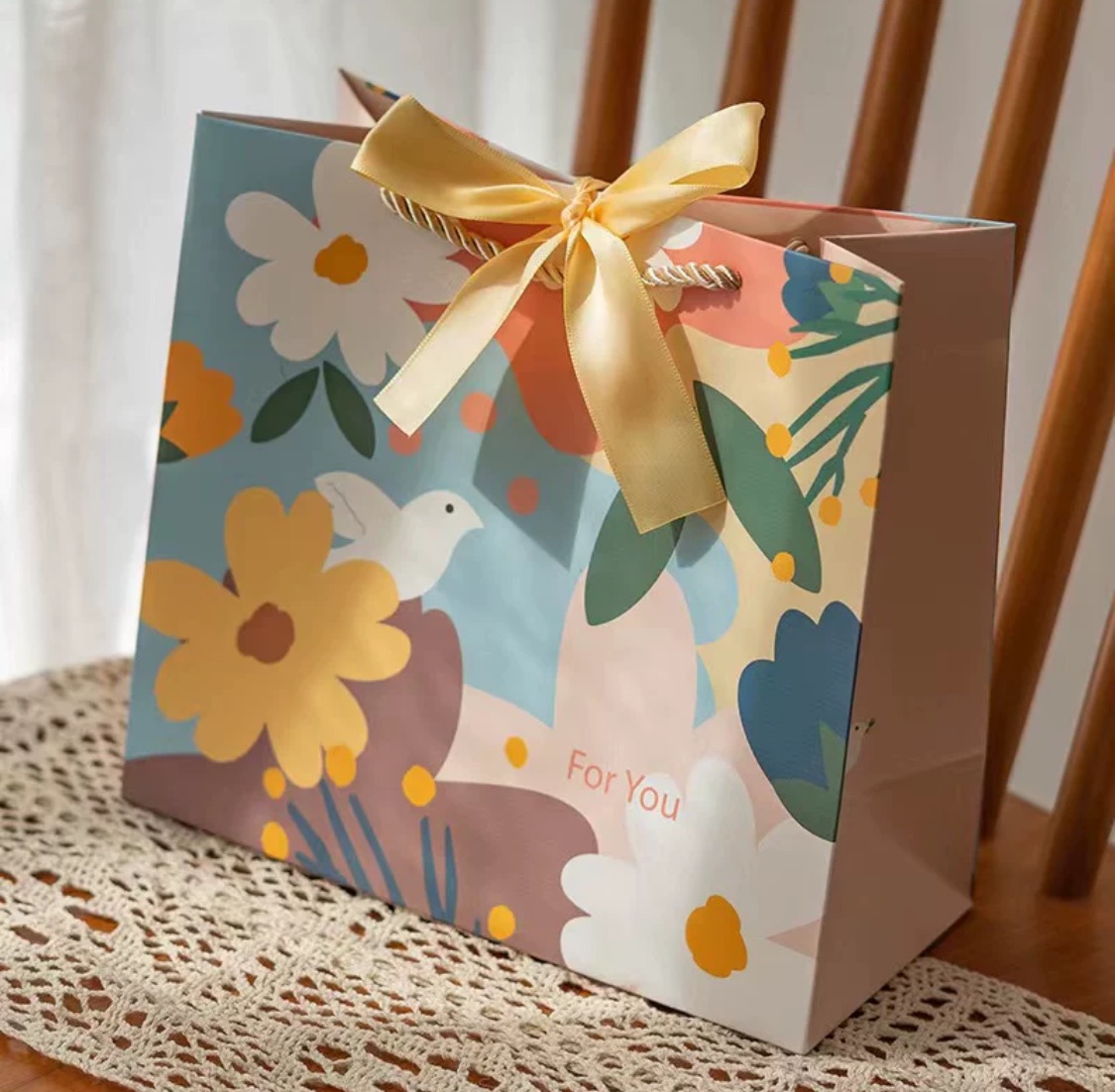 Gift Paper Bags with Ribbons - Image 2