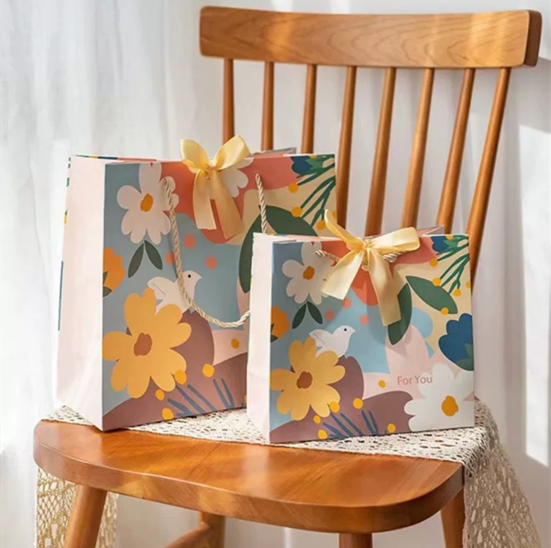 Gift Paper Bags with Ribbons - Image 4