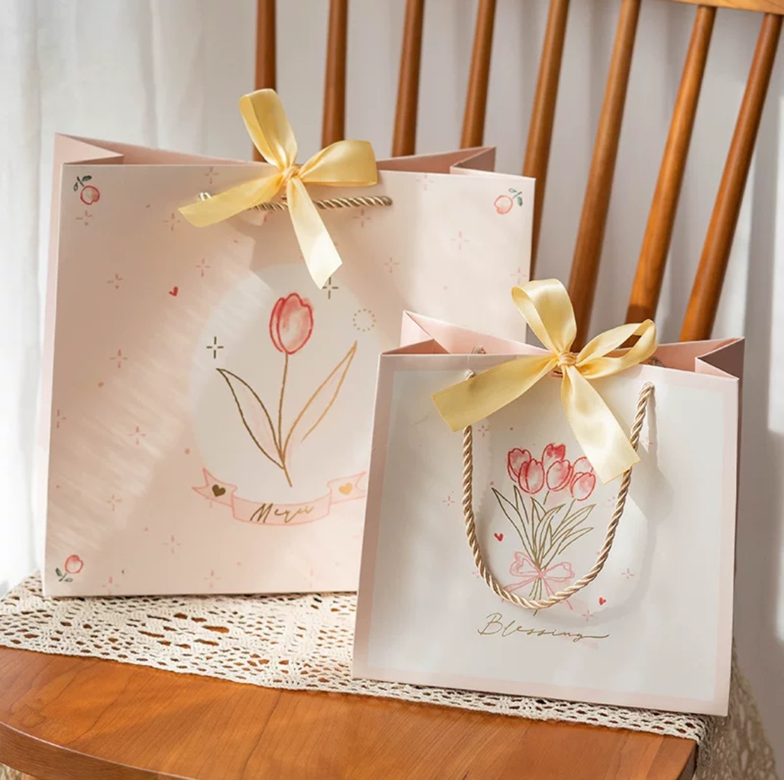 Gift Paper Bags with Ribbons - Image 5