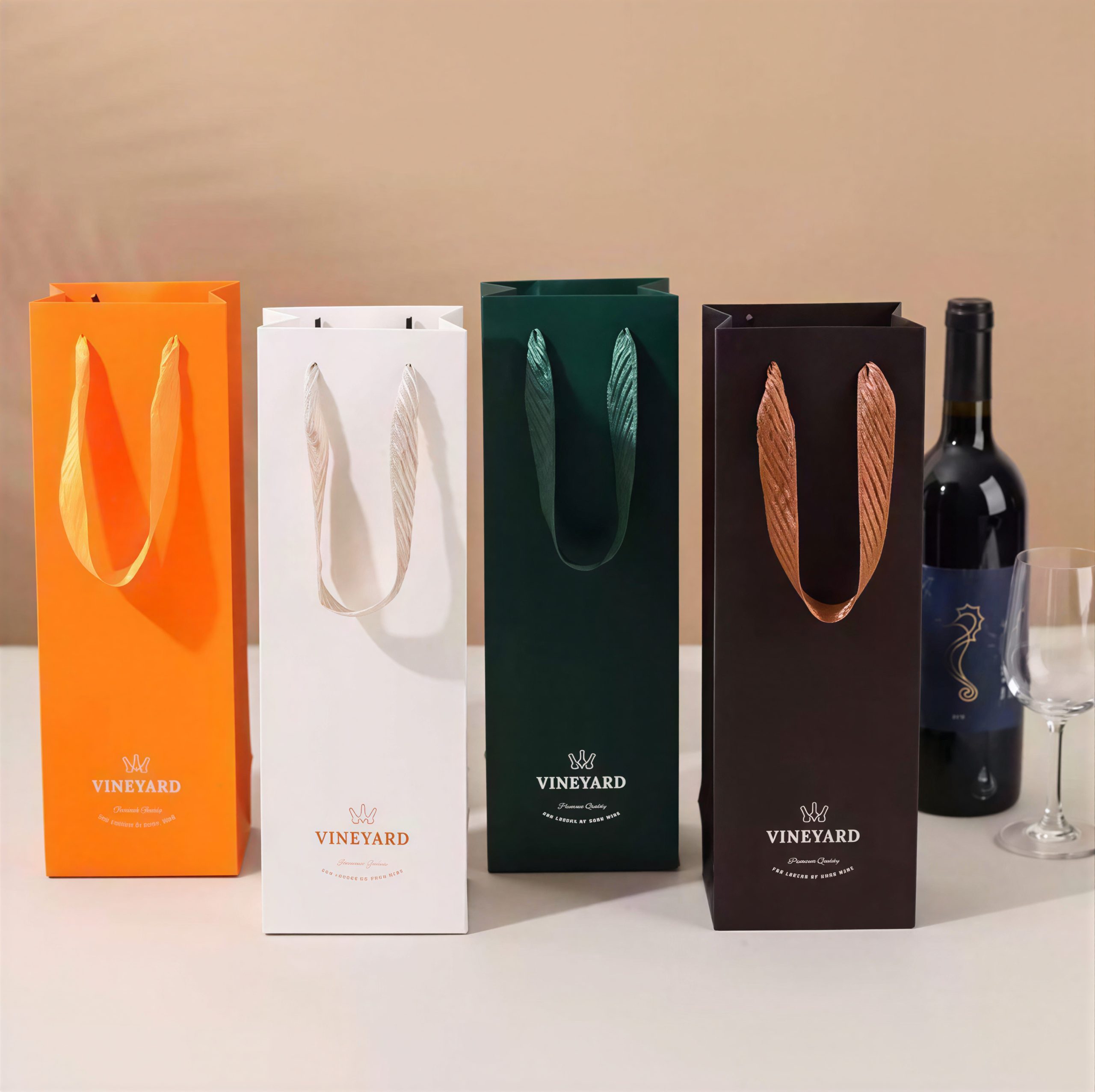 Bottle Bags with Ribbon Handles - Image 2