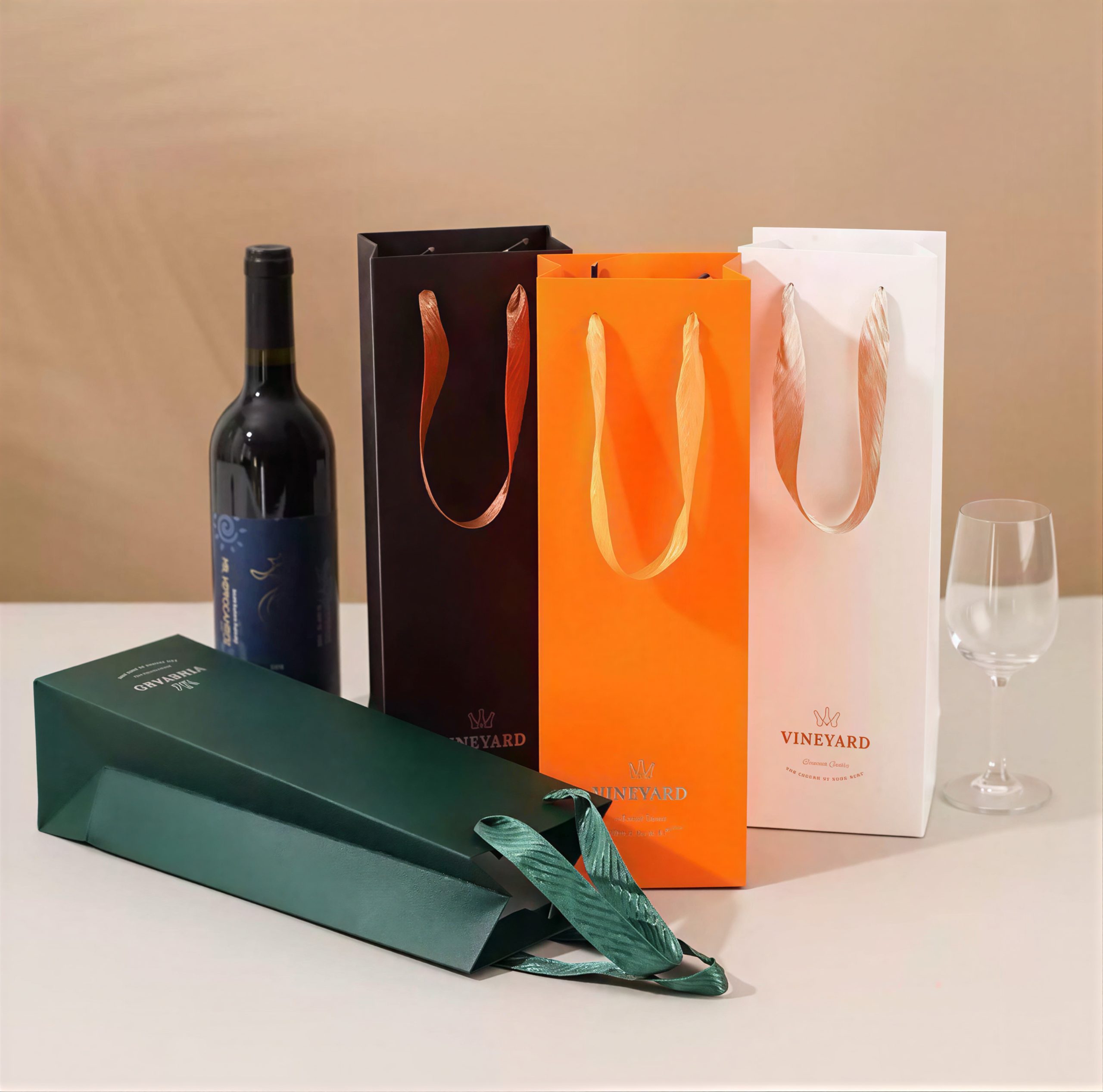 Bottle Bags with Ribbon Handles - Image 3