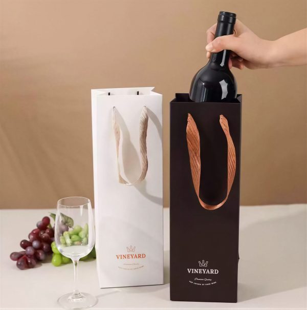 Bottle Bags with Ribbon Handles