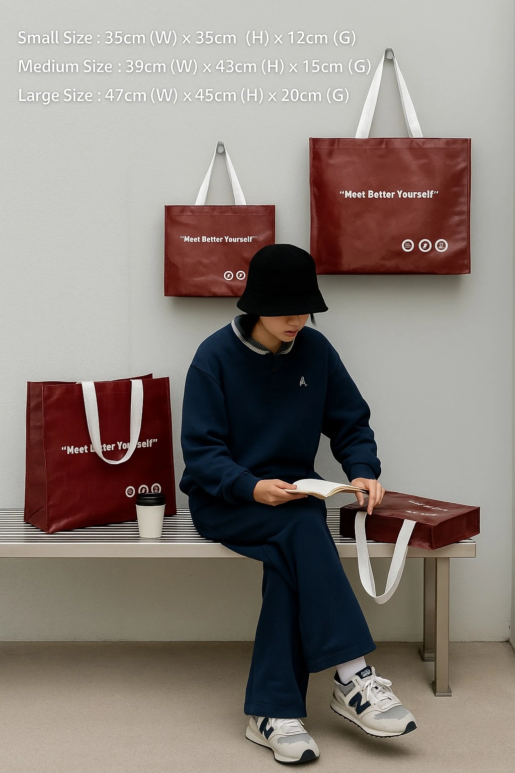 Shopping Bag Woven Polypropylene L - Image 4