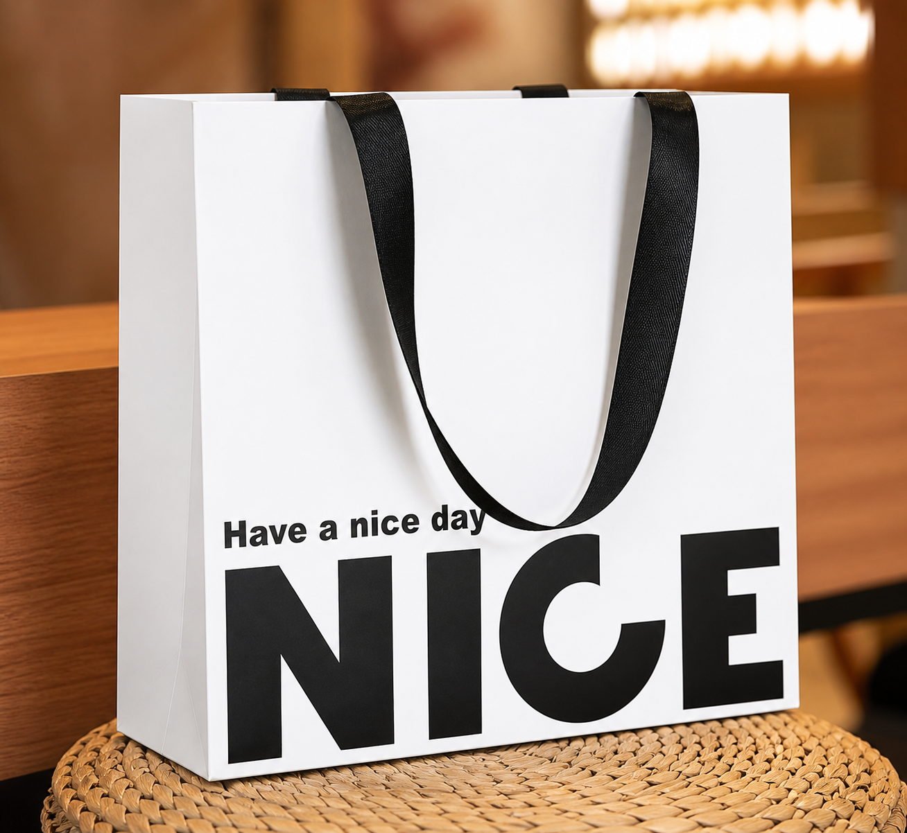 Premium White Cardboard Paper Bags - Image 4