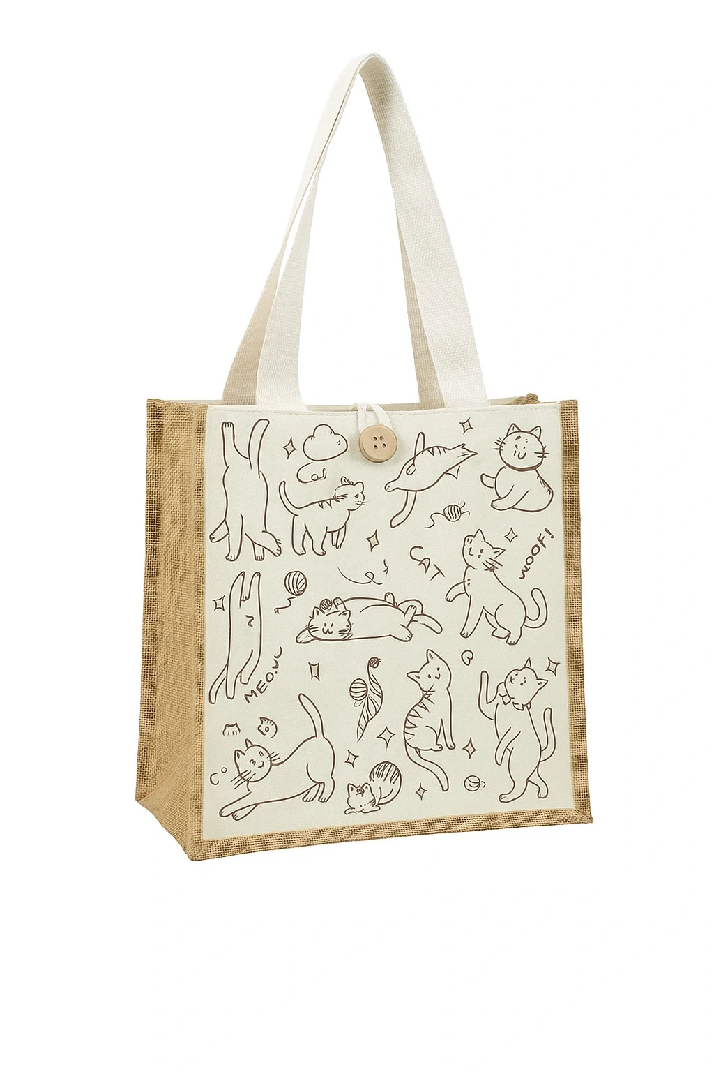Tote Bag Jute & Canvas I - Image 2