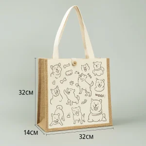 Tote Bag Jute & Canvas I - Image 3
