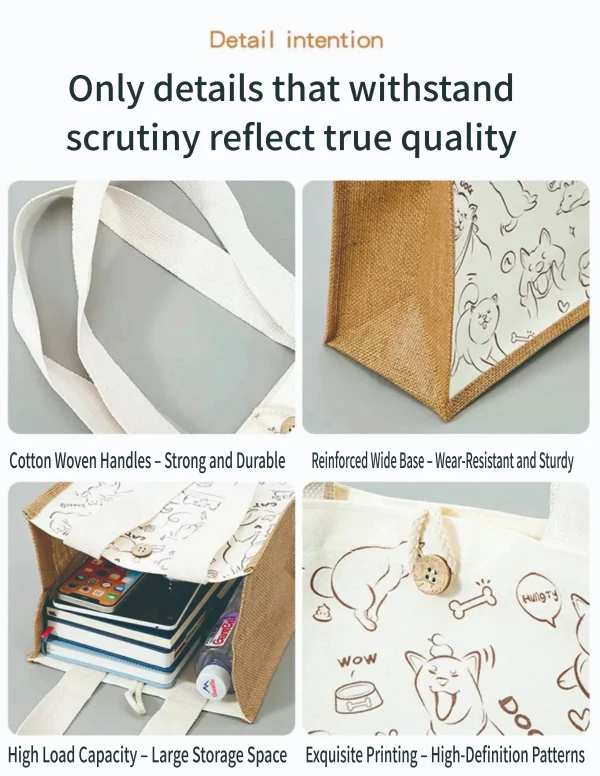 Tote Bag Jute & Canvas I