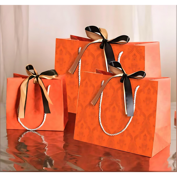 Gift Paper Bags with Ribbons