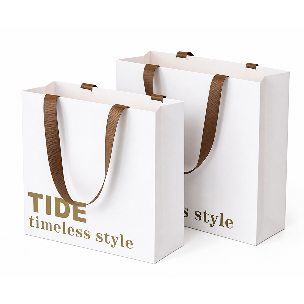 Premium White Cardboard Paper Bags - Image 2