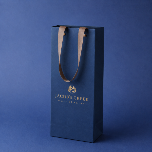 Bottle Bag with Ribbon Handles