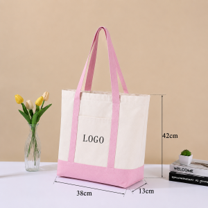 Canvas Tote with Front Pocket - Image 5