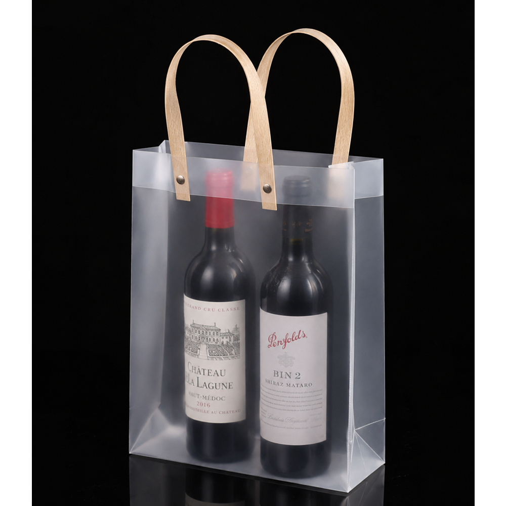 Frosted PP Wine Gift Bag - Image 1