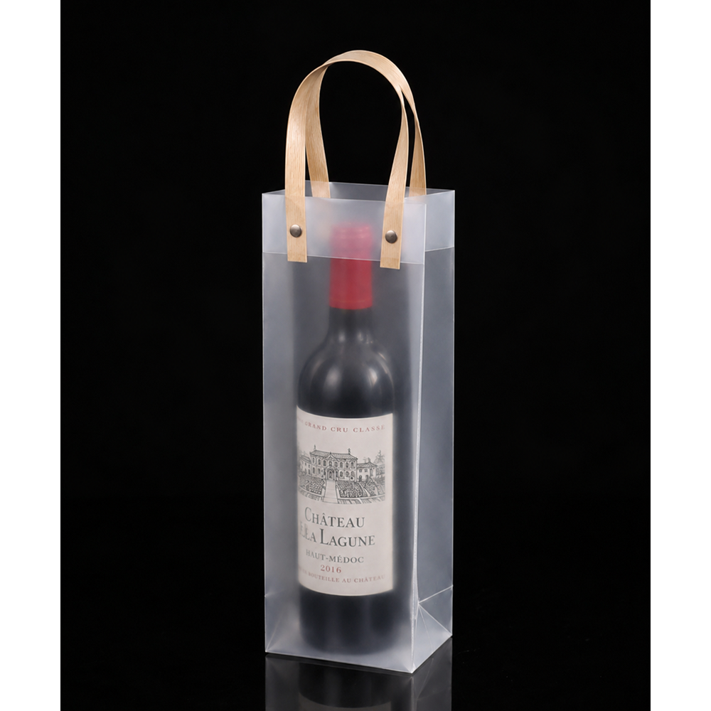 Frosted PP Wine Gift Bag - Image 4