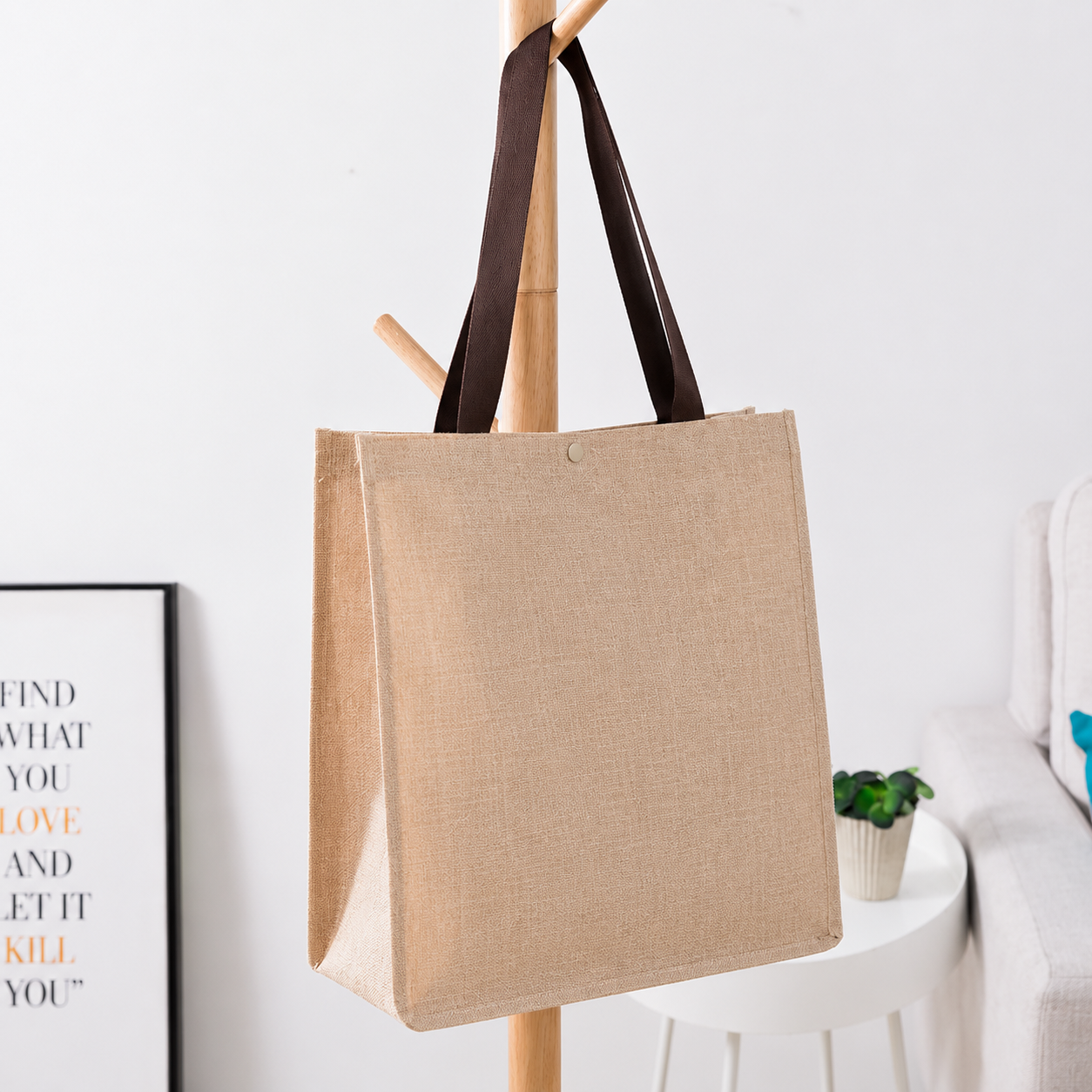 Linen-like Polyester Carry Bags - Image 10