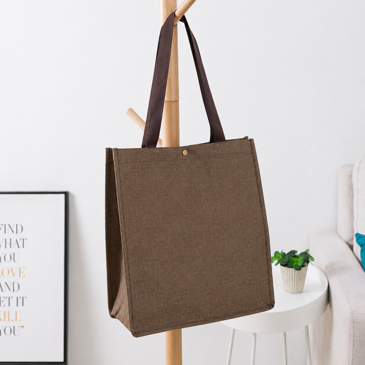 Linen-like Polyester Carry Bags - Image 8