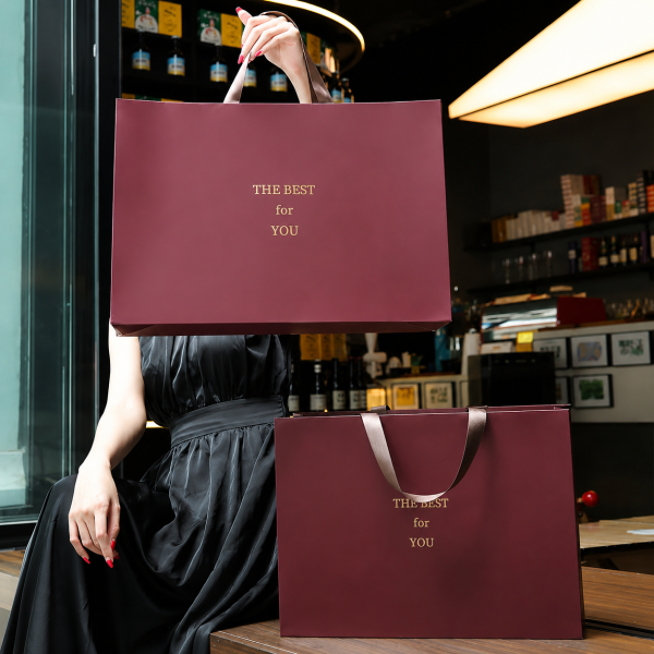 Paper Bag with Ribbon Handles