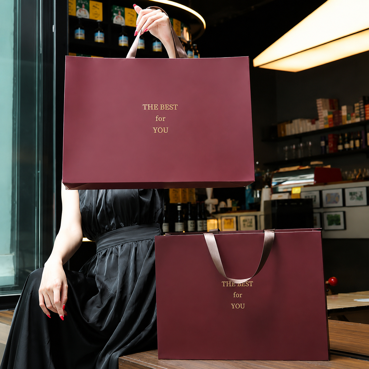 Paper Bag with Ribbon Handles - Image 8