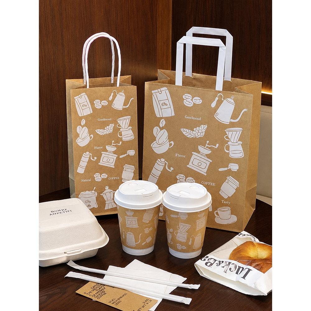 Paper Bags With Flat Paper Handles - Image 1