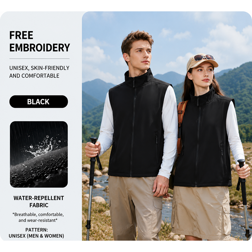 Water-Repellent Softshell Vest 028 - Image 6