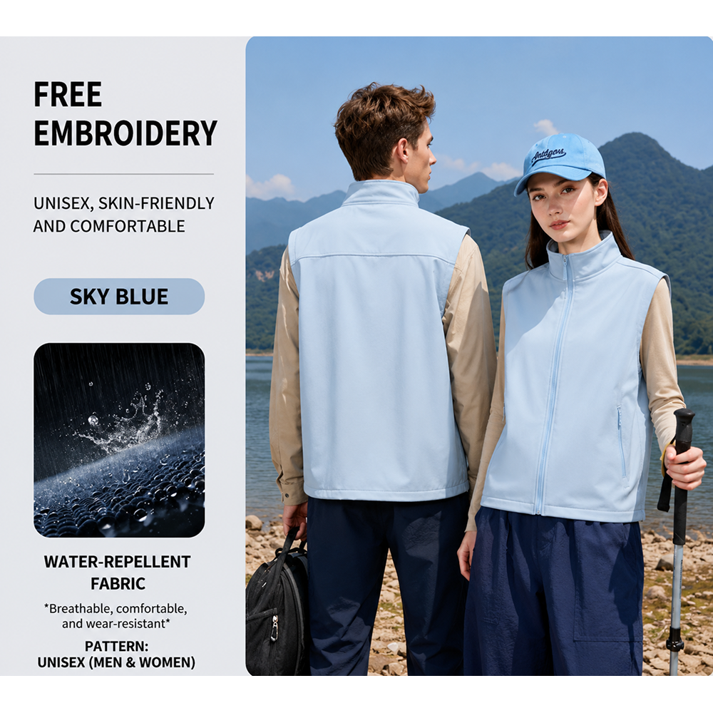 Water-Repellent Softshell Vest 028 - Image 9