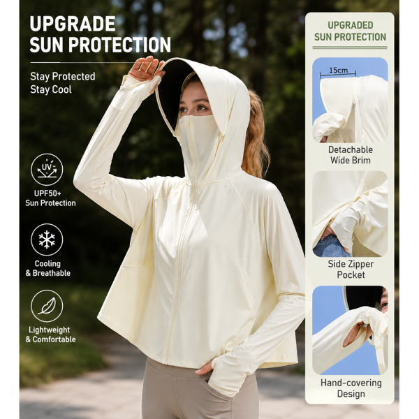 Hooded Sun Protection Cloak 031