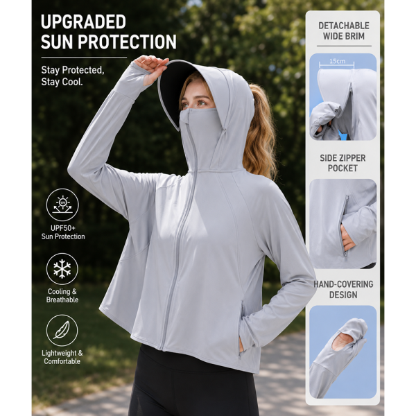 Hooded Sun Protection Cloak 031