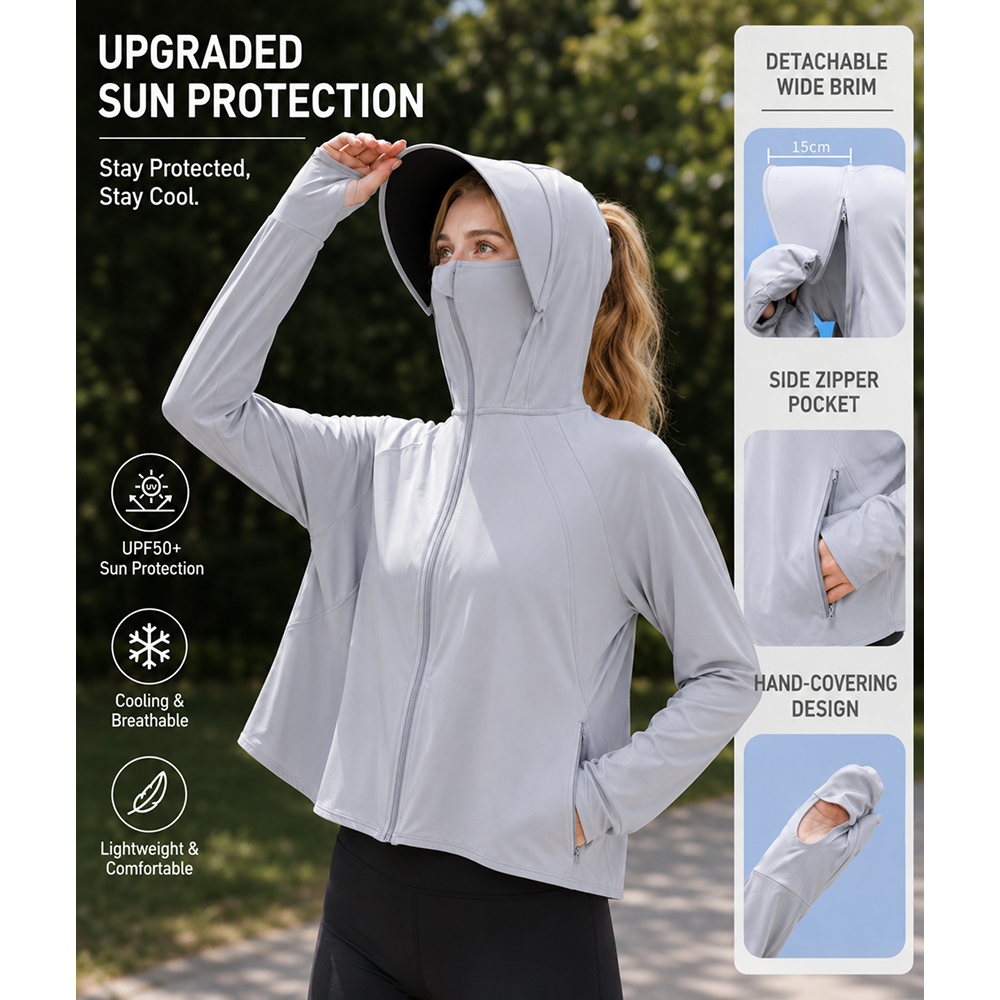 Hooded Sun Protection Cloak 031 - Image 8
