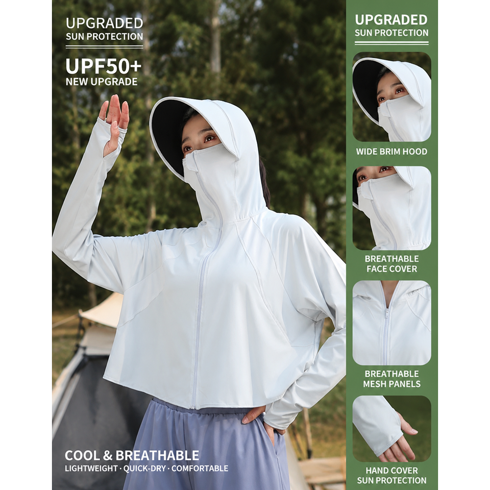 Hooded Sun Protection Cloak 031 - Image 13