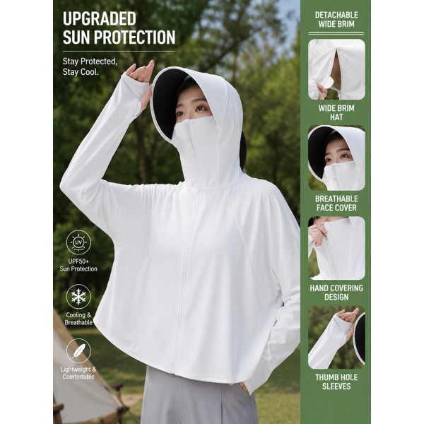 Hooded Sun Protection Cloak 031