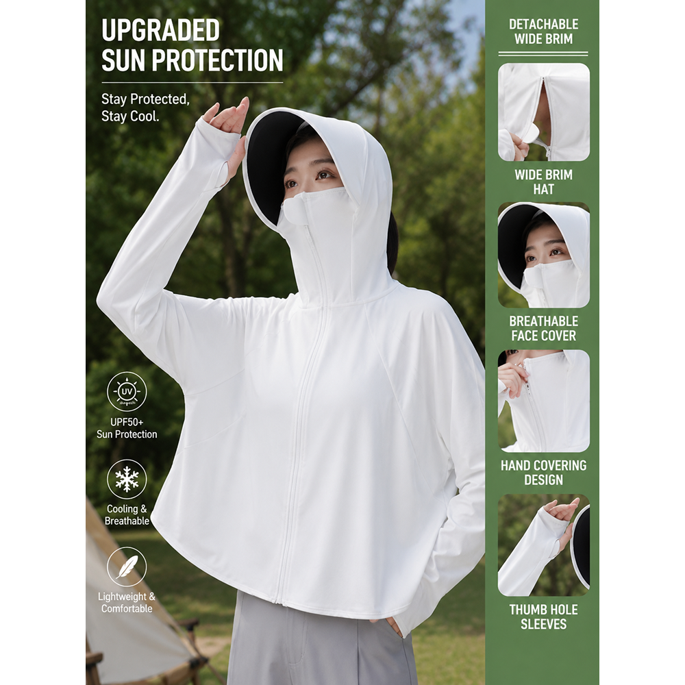Hooded Sun Protection Cloak 031 - Image 14