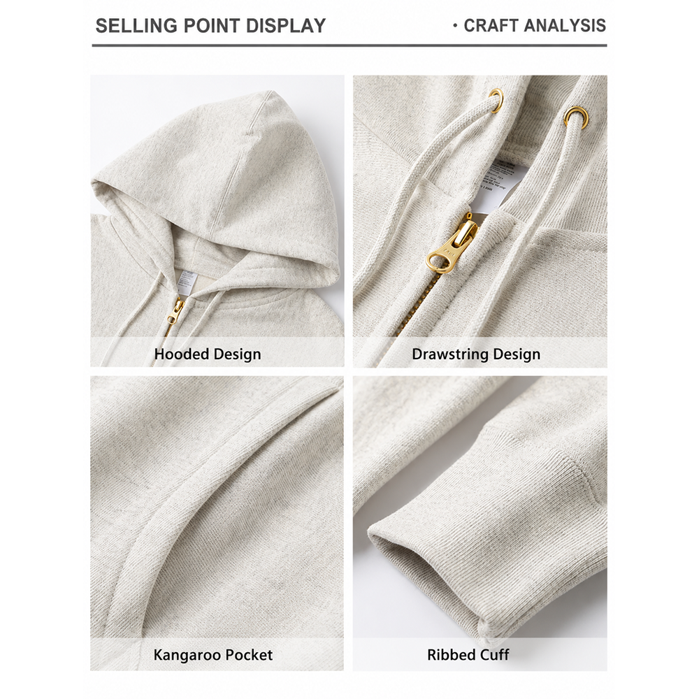 100_ Cotton Hoodie - Image 3
