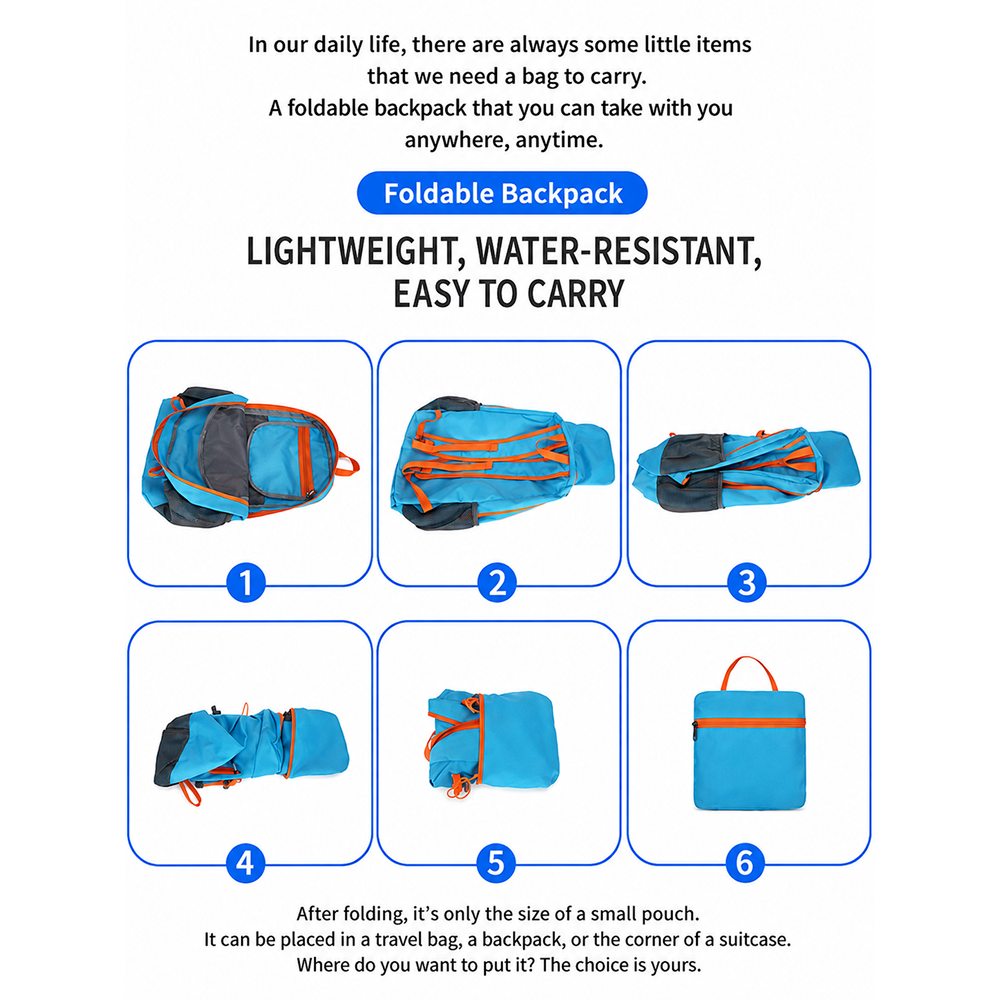 Stylish Foldable Outdoor Backpack 08 - Image 21