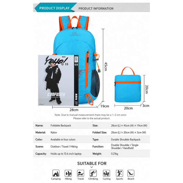 Stylish Foldable Outdoor Backpack 08