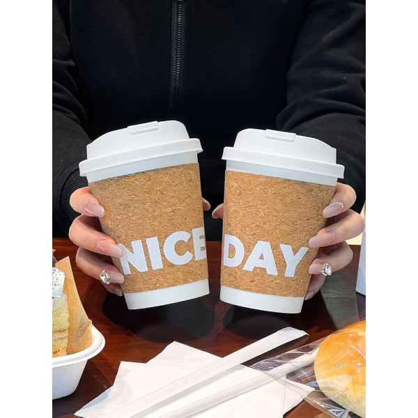 Soft Wood Grain Coffee Paper Cups