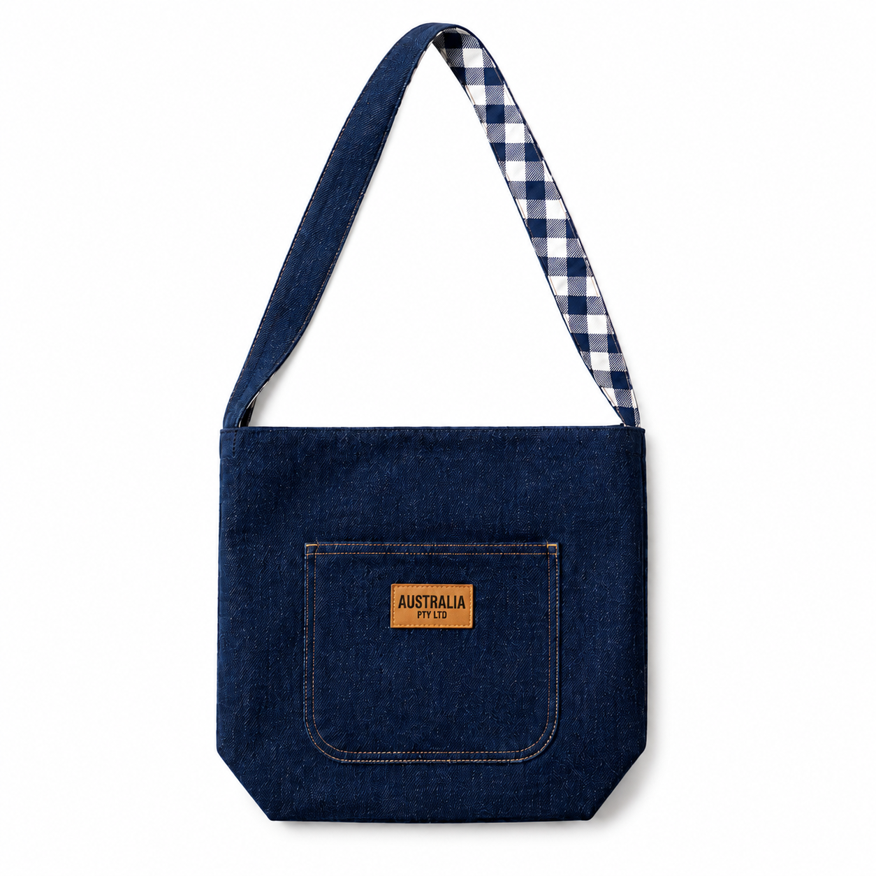 Denim Messenger Bag - Image 1