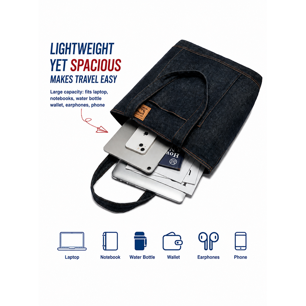 Denim Shoulder Bag - Image 4